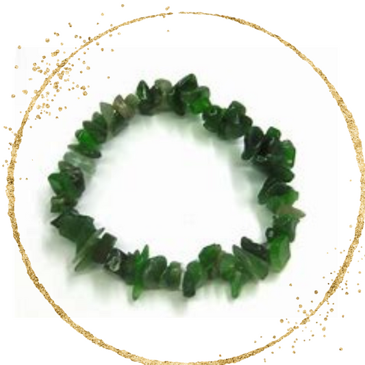 Bracelet chips Jade néphrite I ABONDANCE ET PROSPERITE
