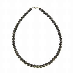 Collier perles Obsidienne 8mm